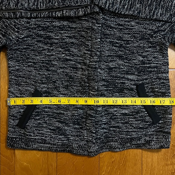 Vintage American Eagle Y2K Mock Neck Navy Cardigan Size M Black Retro Full Zip - Picture 4 of 10